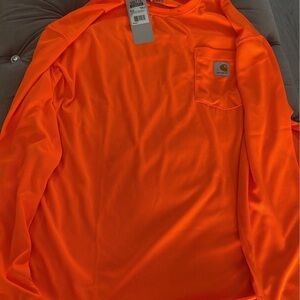 Brand new carhartt long sleeve orange shirt force relaxed fit size X-Large